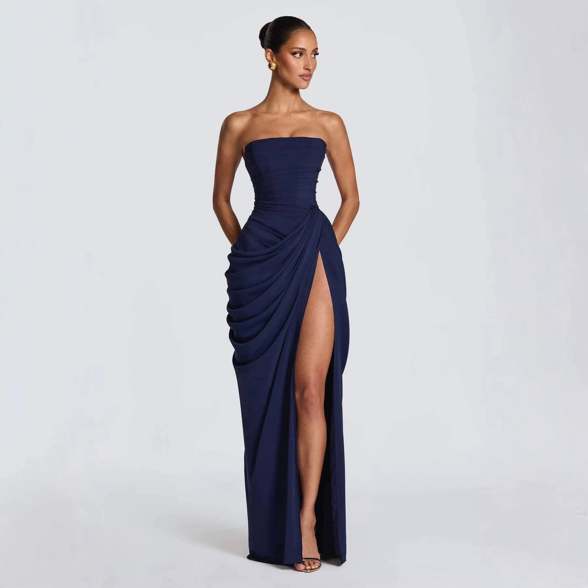 The Elara Strapless Evening Dress