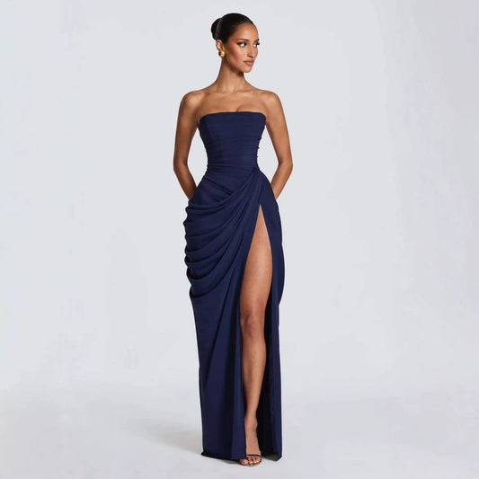 The Elara Strapless Evening Dress