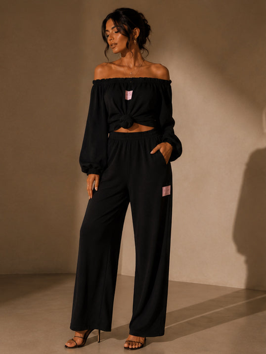 Conjunto Negro de Dos Piezas