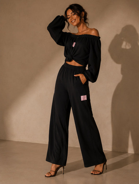 Conjunto Negro de Dos Piezas