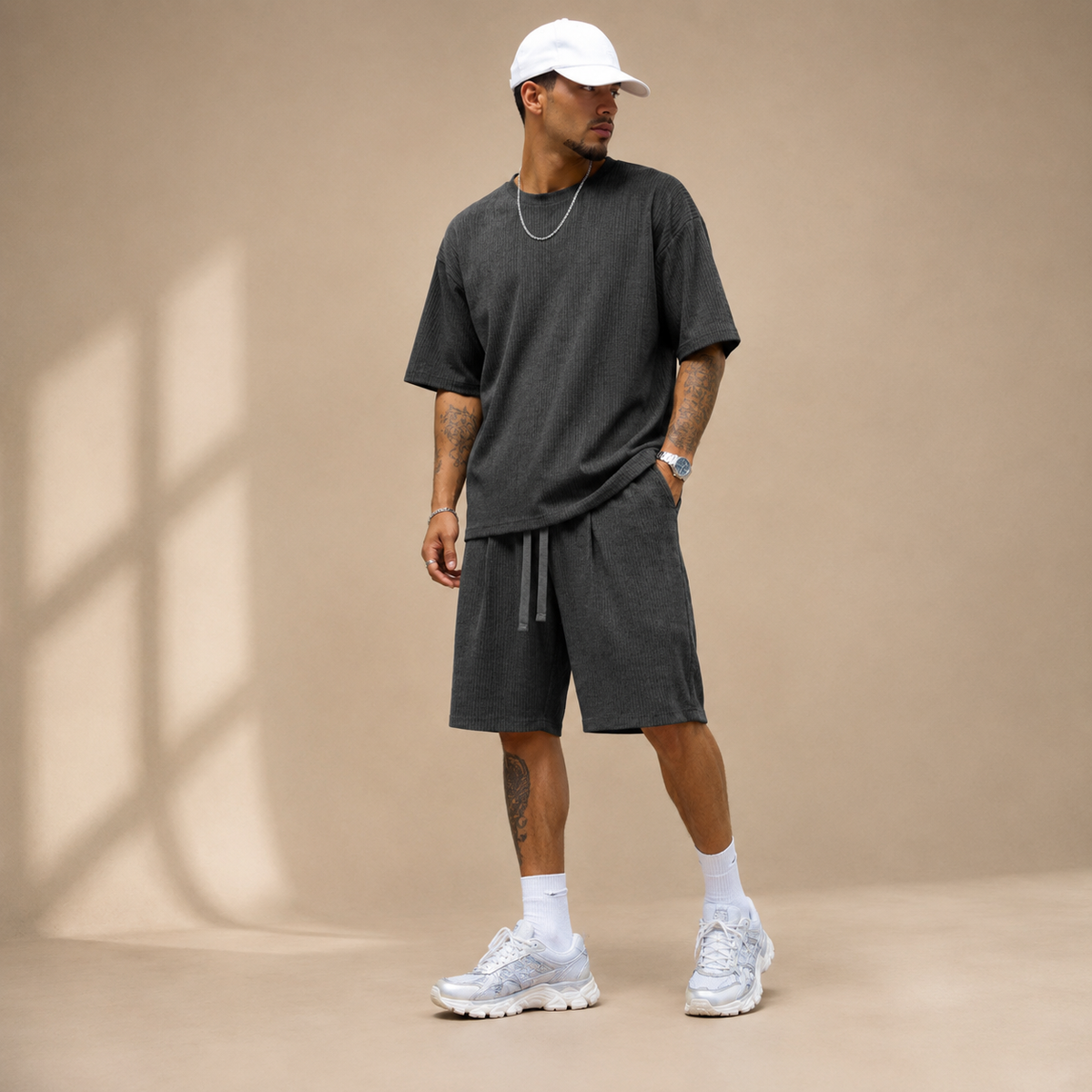 Conjunto informal dos piezas para hombre