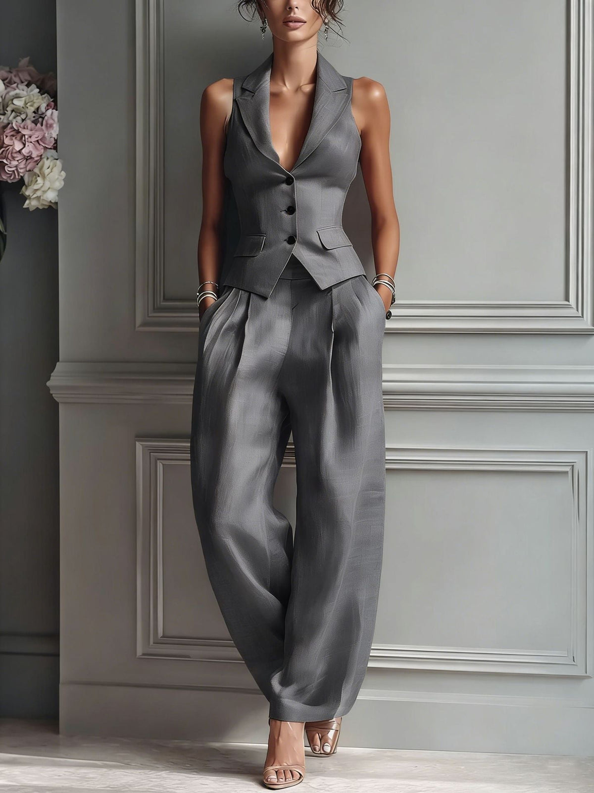Conjunto 2 Piezas con Escote en V