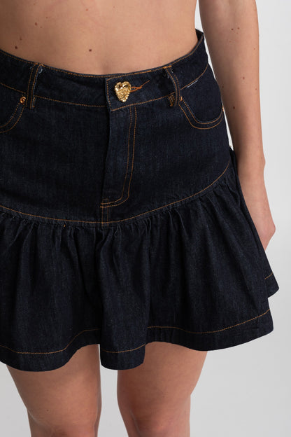 Conjunto de vaquero con costuras en contraste