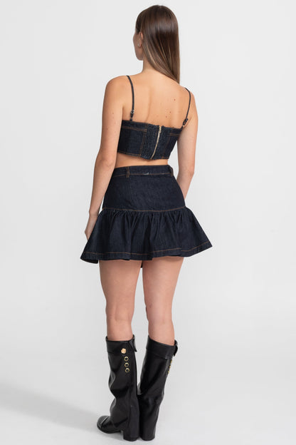 Conjunto de vaquero con costuras en contraste